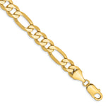 Gold (10K & 14K) Flat Figaro Chain Bracelet - 14k Yellow Gold / 8 in / 8.75 mm