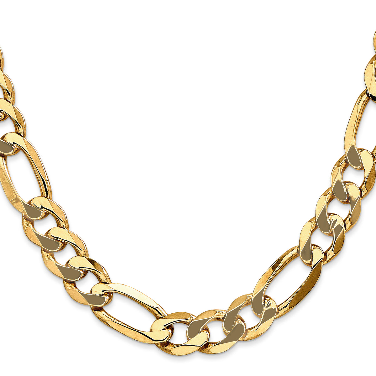 Gold (10K & 14K) Flat Figaro Chain - 14k Yellow Gold / 20 in / 10 mm