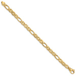14k Yellow Gold Solid 6.5mm Fancy Flat Anchor Link Bracelet, view 2 - 8.25 in