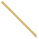 14k Yellow Gold Polished and Satin 8mm Men's Fancy Link 8 inch Bracelet, view 2