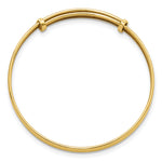 14k Yellow Gold Children's Diamond-cut 3.75mm Flexible Bangle, view 2