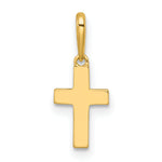 Gold Children's Cross Pendant - 14k Yellow Gold / 6.7 x 10.5 mm