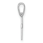 Gold Children's Cross Pendant - 14k White Gold / 6.7 x 10.5 mm