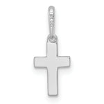 Gold Children's Cross Pendant - 14k White Gold / 6.7 x 10.5 mm