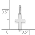 Gold Children's Cross Pendant - 14k White Gold / 6.7 x 10.5 mm