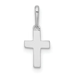 Gold Children's Cross Pendant - 14k White Gold / 6.7 x 10.5 mm