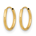 Madi K® Endless Hoop Earrings - 14k Yellow Gold / 1 mm / 9 mm, Standard