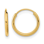 Madi K® Endless Hoop Earrings - 14k Yellow Gold / 1 mm / 12 mm