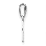 Gold Children's Cross Pendant - 14k White Gold / 5.4 x 9.5 mm