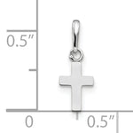 Gold Children's Cross Pendant - 14k White Gold / 5.4 x 9.5 mm