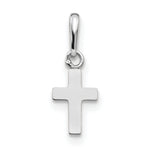 Gold Children's Cross Pendant - 14k White Gold / 5.4 x 9.5 mm