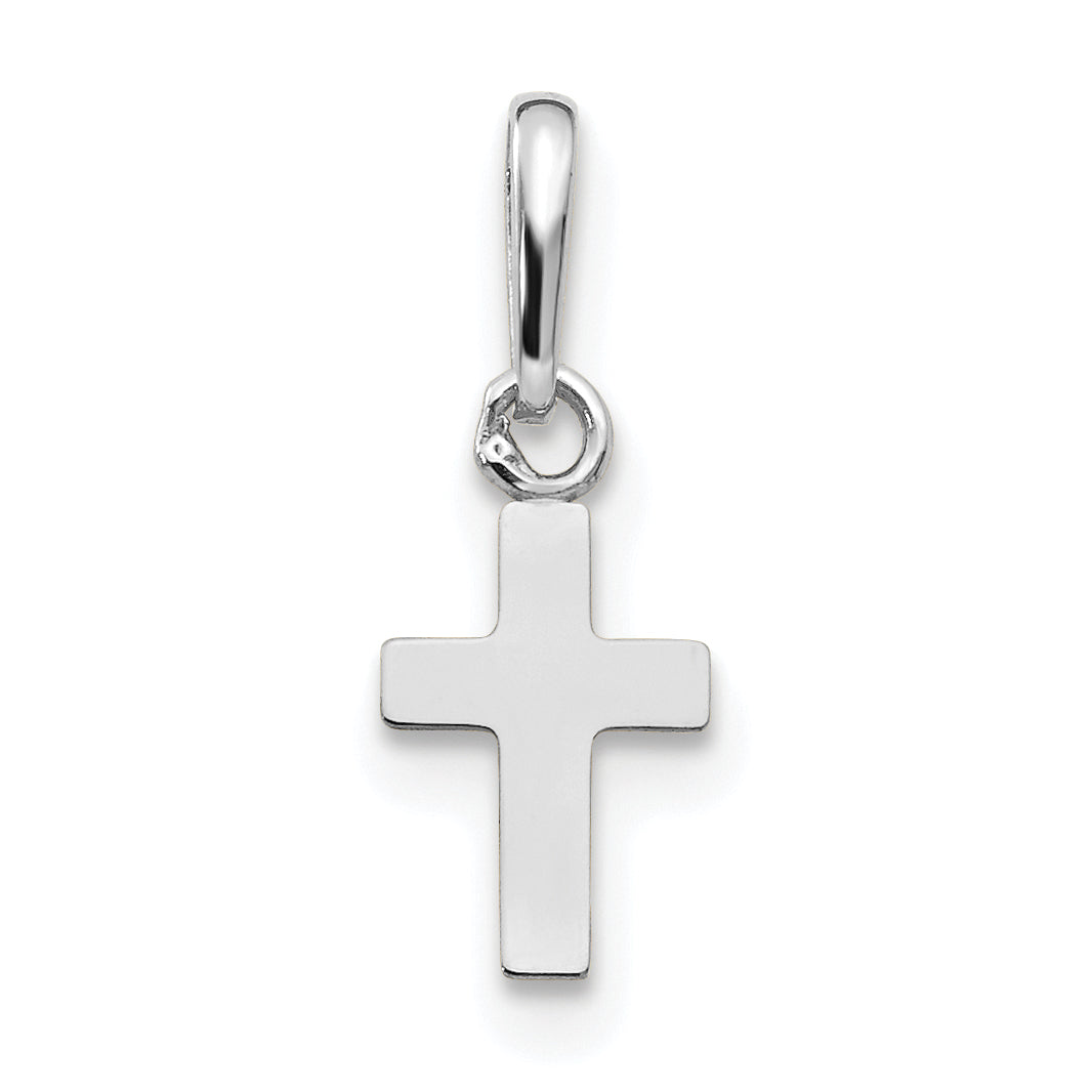 Gold Children's Cross Pendant - 14k White Gold / 5.4 x 9.5 mm#14k White Gold_5.4 x 9.5 mm