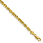 10K Hollow Cashmere Rope 030 Bracelet - 7 inch