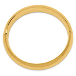 Gold High Polished Hinged Bangle - 14k Yellow Gold / 17 mm / 7 in