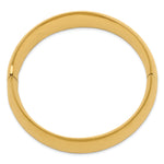 Gold High Polished Hinged Bangle - 14k Yellow Gold / 20 mm / 7 in