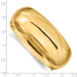 Gold High Polished Hinged Bangle - 14k Yellow Gold / 20 mm / 7 in