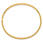 Gold High Polished Hinged Bangle - 14k Yellow Gold / 5 mm / 7.25 in