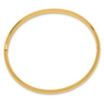 Gold High Polished Hinged Bangle - 14k Yellow Gold / 6 mm / 7 in