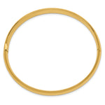 Gold High Polished Hinged Bangle - 14k Yellow Gold / 8 mm / 7 in