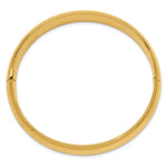 Gold High Polished Hinged Bangle - 14k Yellow Gold / 10 mm / 7 in