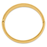 Gold High Polished Hinged Bangle - 14k Yellow Gold / 14.5 mm / 7 in