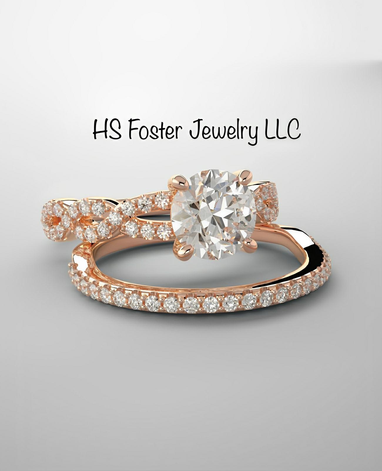 Engagement ring, 14kt Rose gold. 1.20ctw.