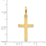 Gold Polished Latin Cross Pendant - 14k Yellow Gold