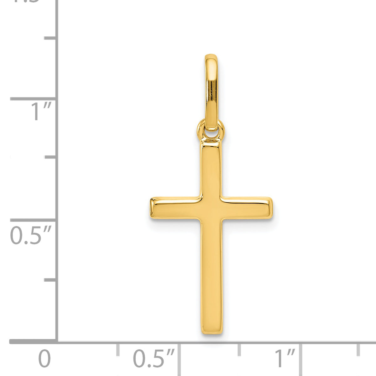 Gold Polished Latin Cross Pendant - 14k Yellow Gold