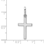 Gold Polished Latin Cross Pendant - 14k White Gold