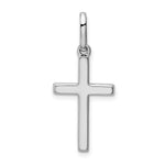 Gold Polished Latin Cross Pendant - 14k White Gold