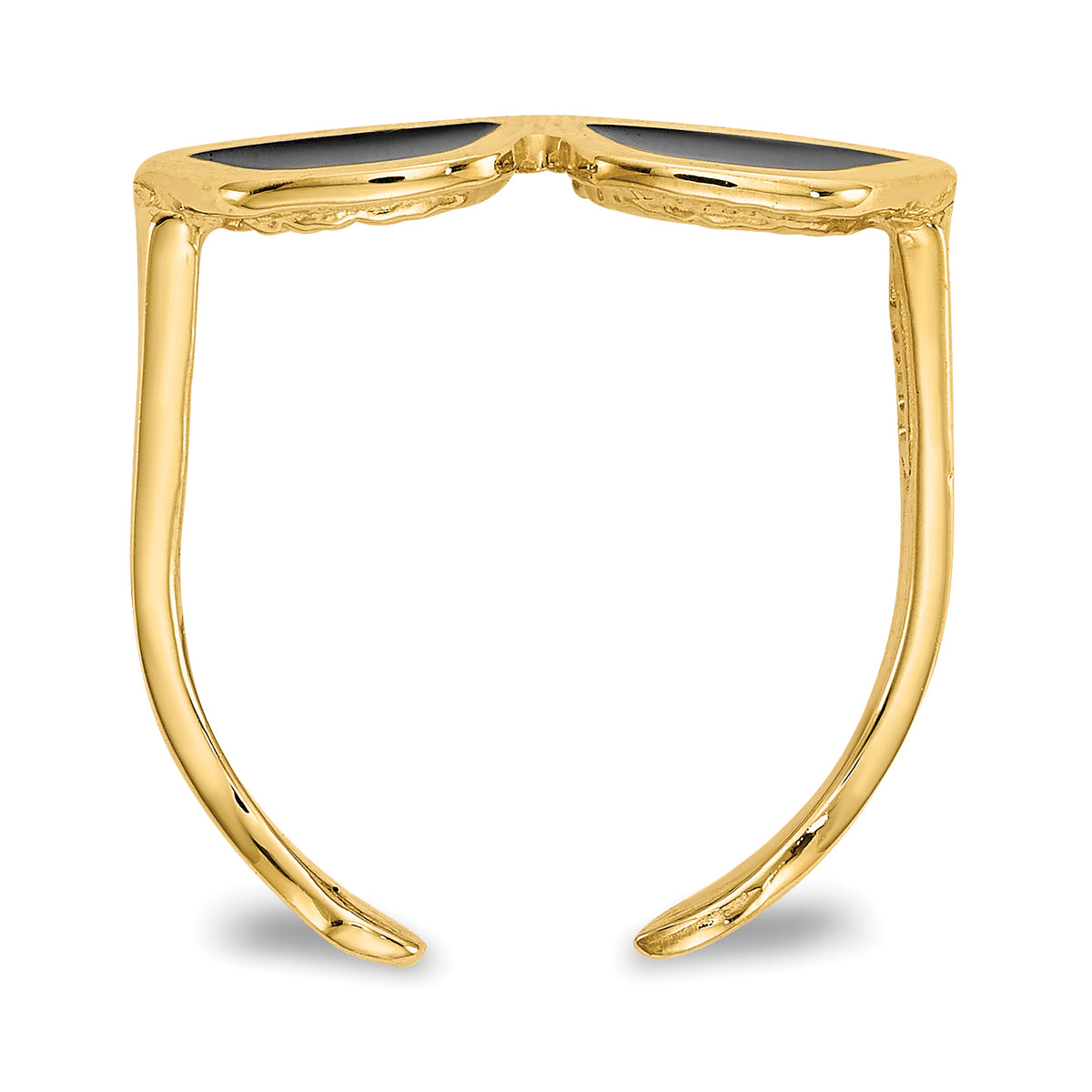 14k Black Enameled Sunglasses Toe Ring