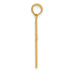 Gold Polished Latin Pendant - 14k Yellow Gold / 11 x 18.7 mm / 23.7x11mm