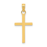 Gold Polished Latin Pendant - 14k Yellow Gold / 11 x 18.7 mm / 23.7x11mm