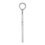 Gold Polished Latin Pendant - 14k White Gold / 11 x 18.7 mm / 23.7x11mm