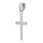Gold Polished Latin Pendant - 14k White Gold / 11 x 18.7 mm / 23.7x11mm