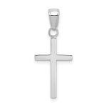 Gold Polished Latin Pendant - 14k White Gold / 11 x 18.7 mm / 23.7x11mm