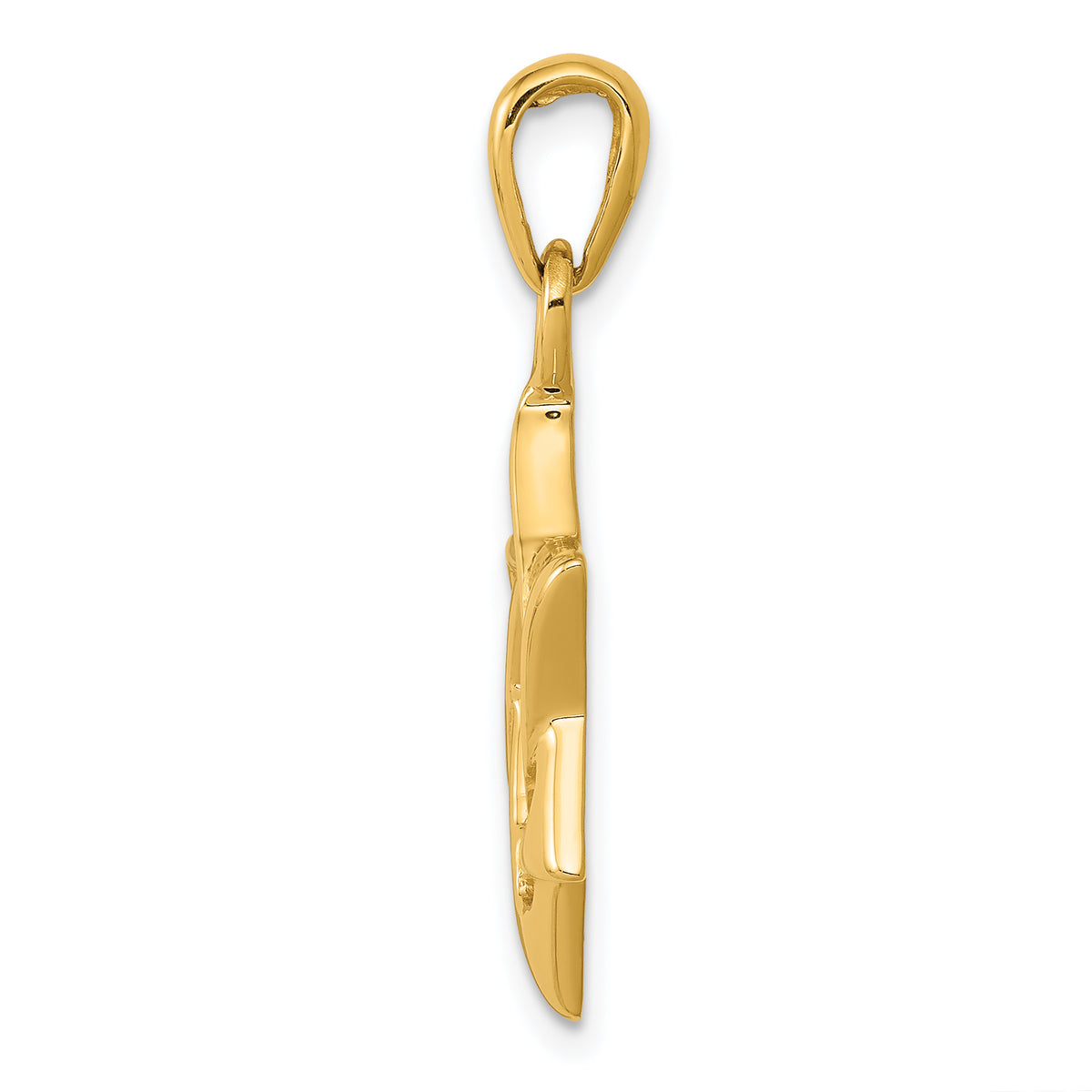 14k Yellow Gold Star of David Pendant, 31 x 18 mm, view 2