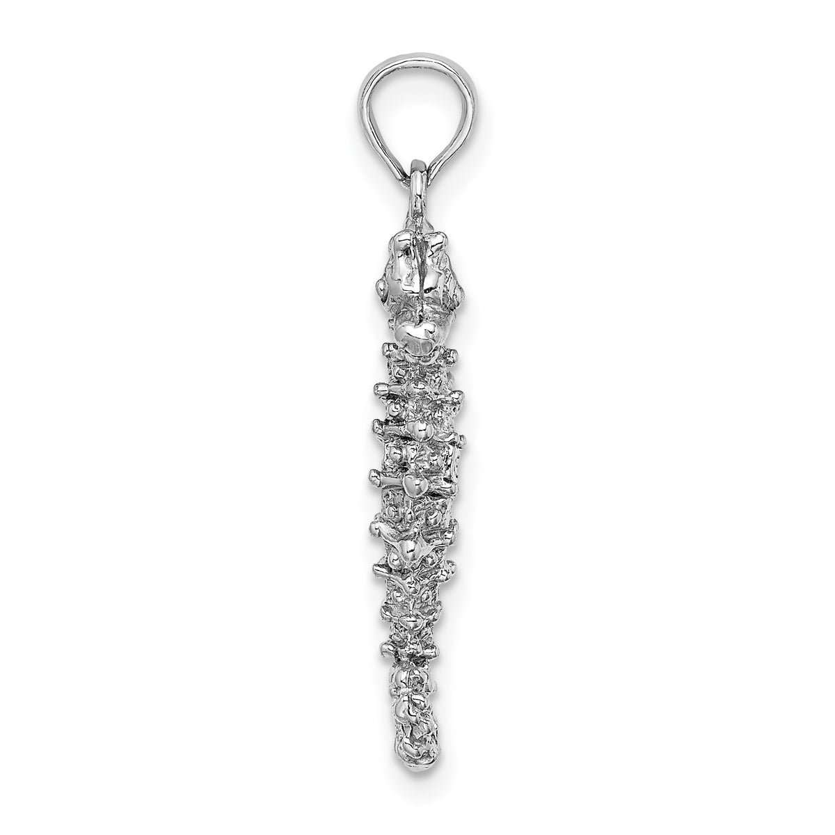Gold Polished Seahorse Pendant - 14k White Gold / 11.5 x 25 mm