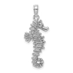 Gold Polished Seahorse Pendant - 14k White Gold / 11.5 x 25 mm