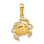 14k Crab Pendant