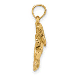 14k Gold Polished Double Manatee Pendant, view 2 - 14k Yellow Gold