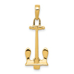 14K 3-D Navy T-Bar Anchor Pendant