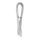 Gold Polished Whale Tail Pendant - 14k White Gold / 18x23mm
