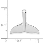 Gold Polished Whale Tail Pendant - 14k White Gold / 18x23mm