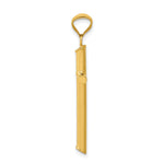 Polished Hollow Cross Pendant - 14k Yellow Gold / Polished, 3D / N/A, 34x16mm