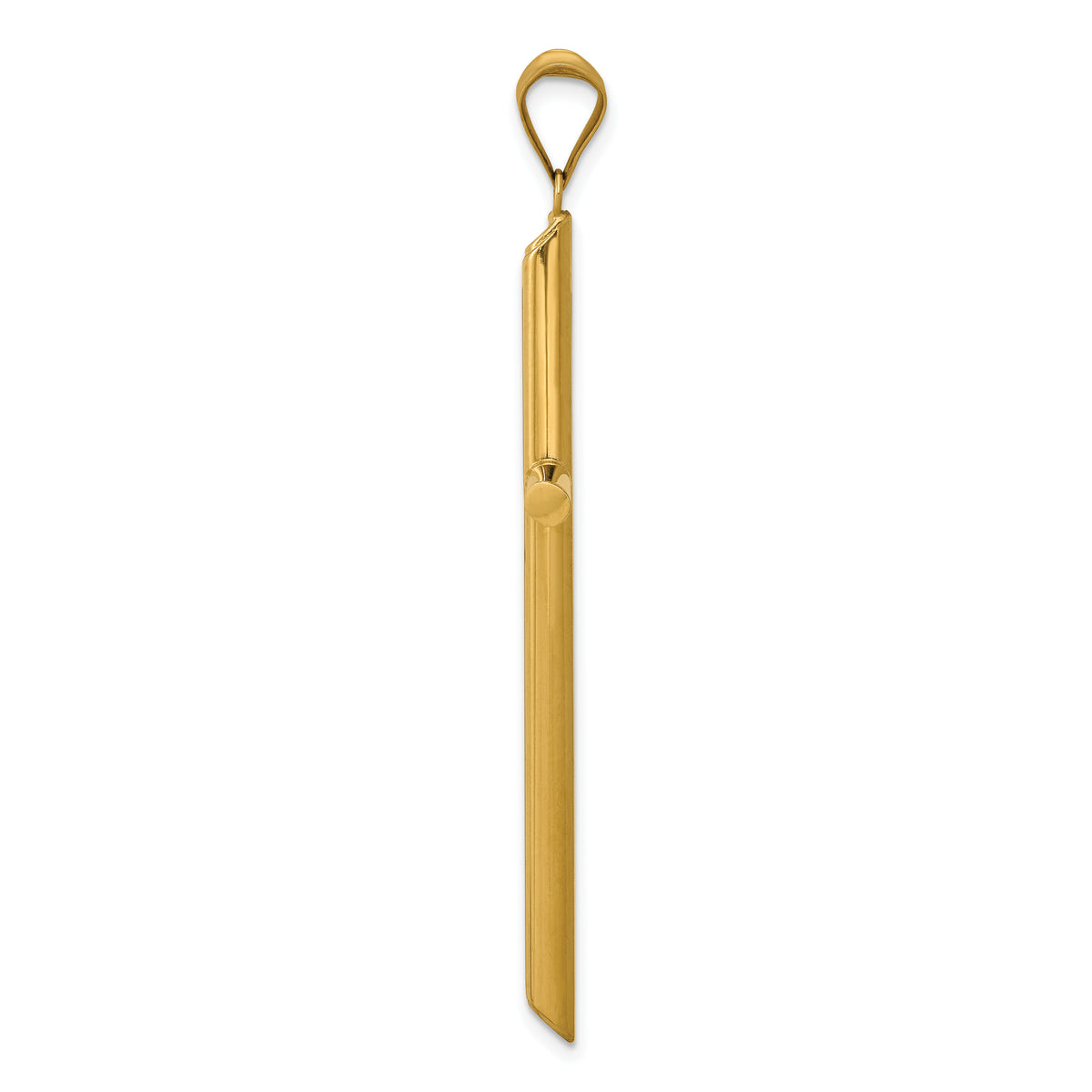 Polished Hollow Cross Pendant - 14k Yellow Gold / Polished, 3D / N/A, 58x32mm, Standard