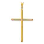 Polished Hollow Cross Pendant - 14k Yellow Gold / Polished, 3D / N/A, 58x32mm, Standard