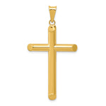 Polished Hollow Cross Pendant - 14k Yellow Gold / Polished, 3D / N/A, 46x24mm