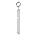 Polished Hollow Cross Pendant - 14k White Gold / Polished, Satin Back / N/A, 35x17mm