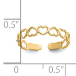 Gold Polished Heart Toe Ring - 14k Yellow Gold
